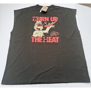 Nike Sportswear T-Shirt Men's L Green Turn Up The Heat Graphic Sleeveless
